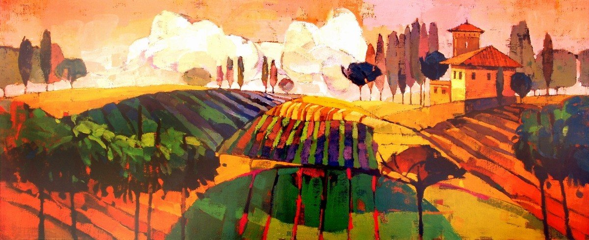 Tuscan Landscape Art Print At Europosters Tuscan Landscape Art Print By Pascal Milelli