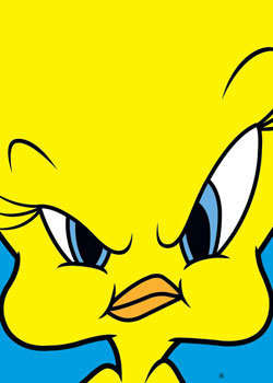 tweety bird angry face