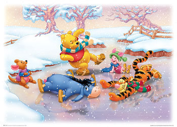 Poster WINNIE THE POOH - skating | Wall Art, Gifts & Merchandise ...
