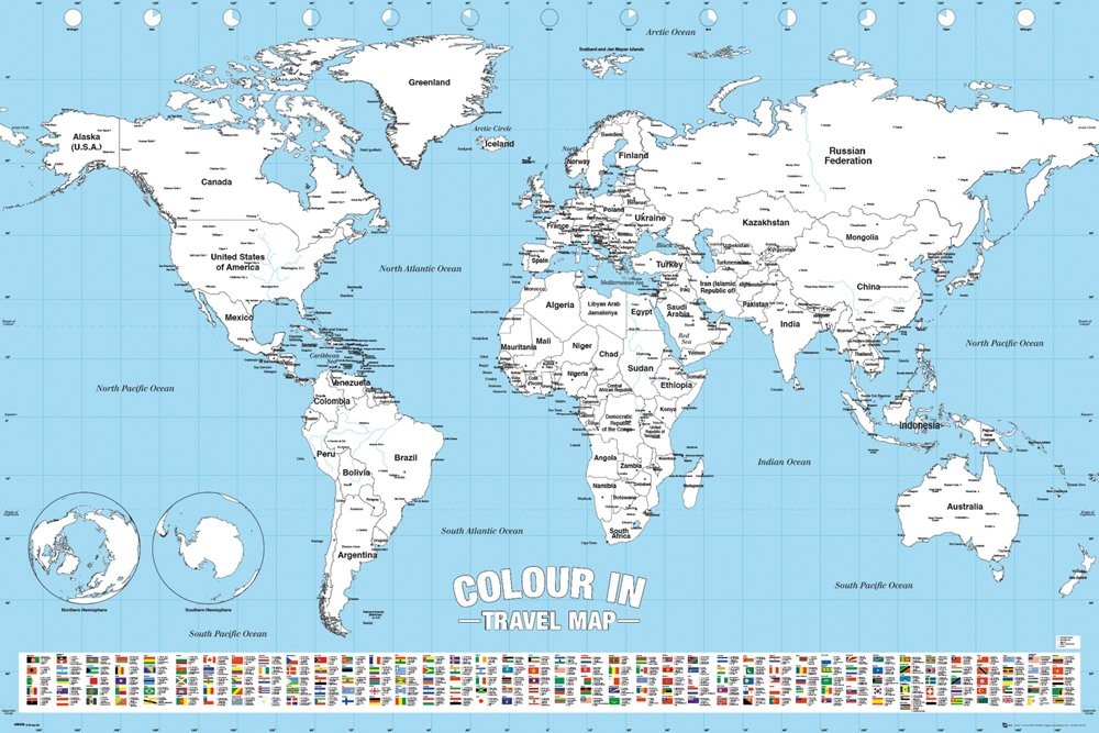 World Map Colour In Poster Sold At Europosters