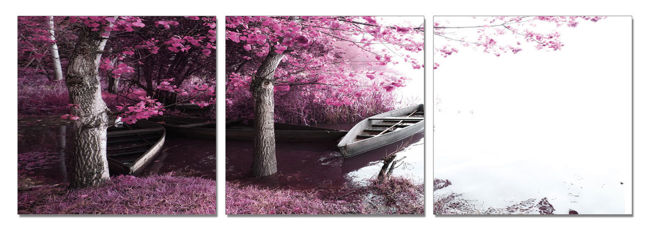 Bay - Trees in Blossoms Mounted Art Print