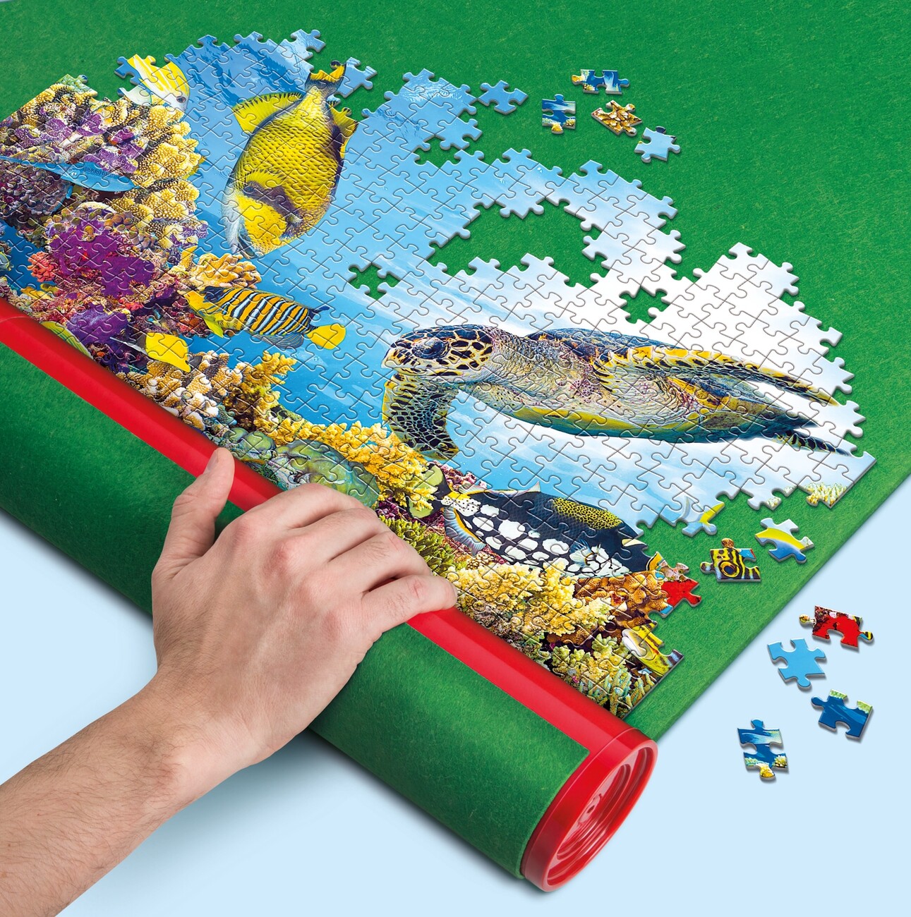 Clementoni Tapete mantel manta para Puzzle de 500 1000 2000 piezas Color  Verde - AliExpress, tapete para puzzle 