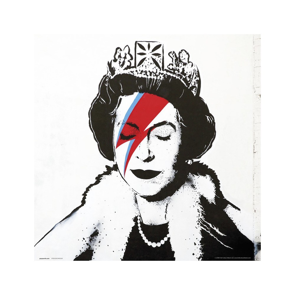 Banksy Queen Bowie Reproducao Do Quadro Em Europosters Pt