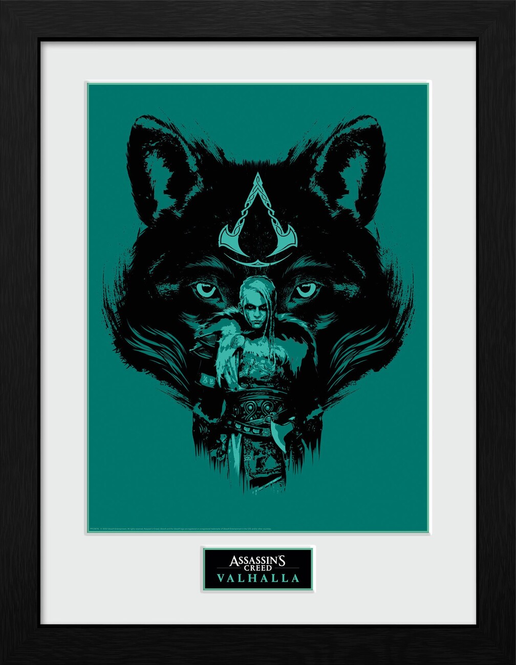 Assassin's Creed: Valhalla - Wolf Poster Emoldurado, Quadro em