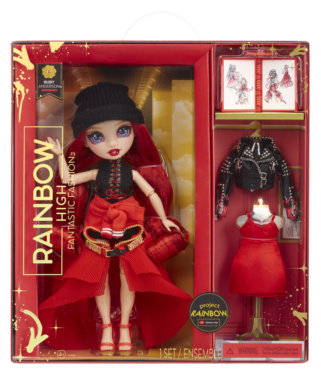 Toy Rainbow High Fantastic Fashion Doll- Ruby (red)