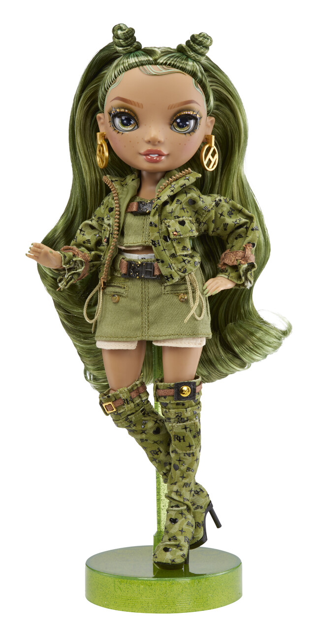 Rainbow High S23 Fashion Doll - Poupée 27 cm Olivia Woods (Vert Olive) - 1  tenue, 1 paire