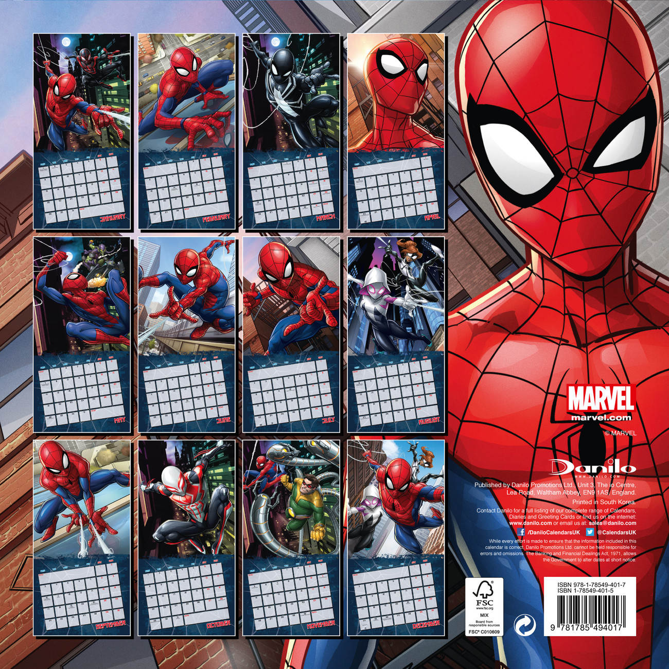 Spiderman Wall Calendars 2022 Large selection