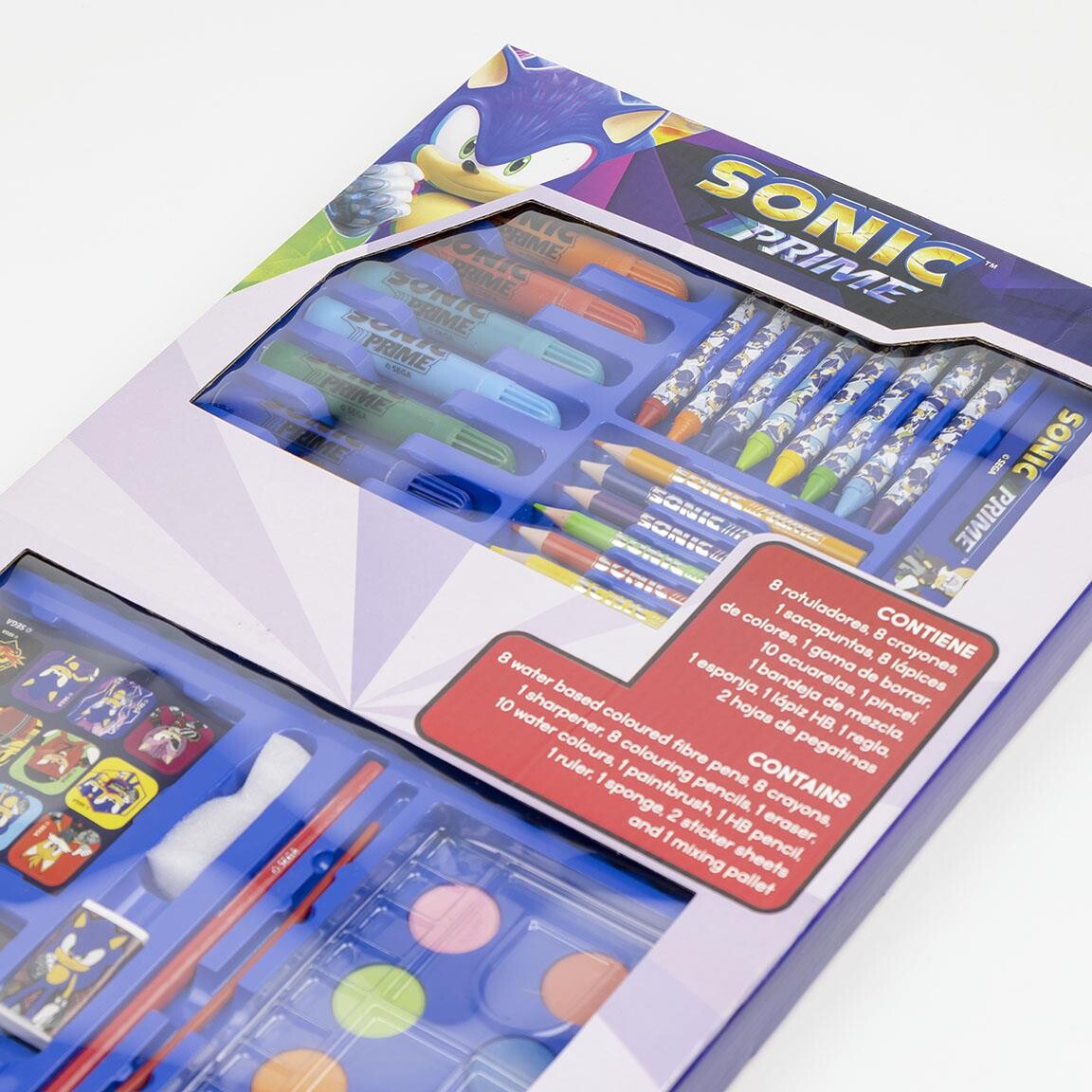 Sonic Prime Colouring stationery set