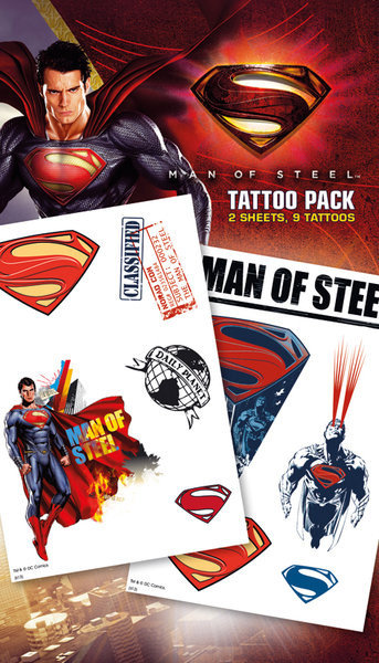 Tattoo SUPERMAN MAN OF STEEL - steel | Tips for original gifts