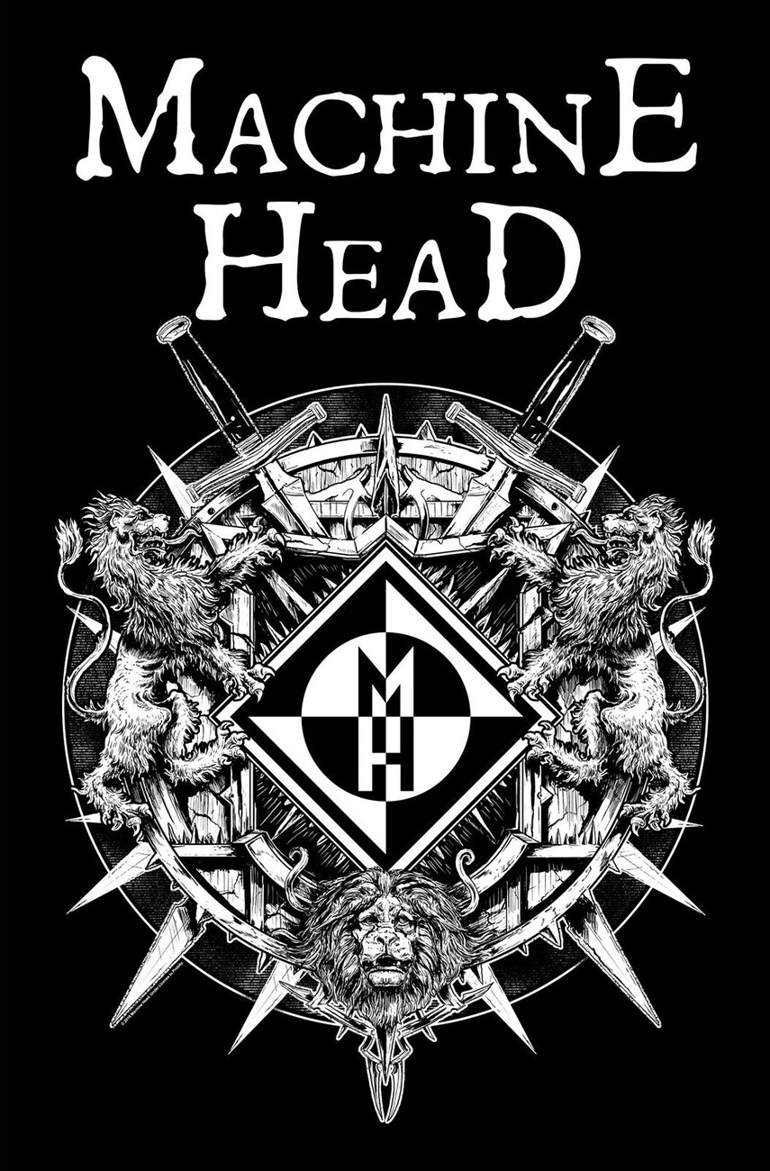 bomba voz Empírico Textile poster Machine Head - Crest buy online