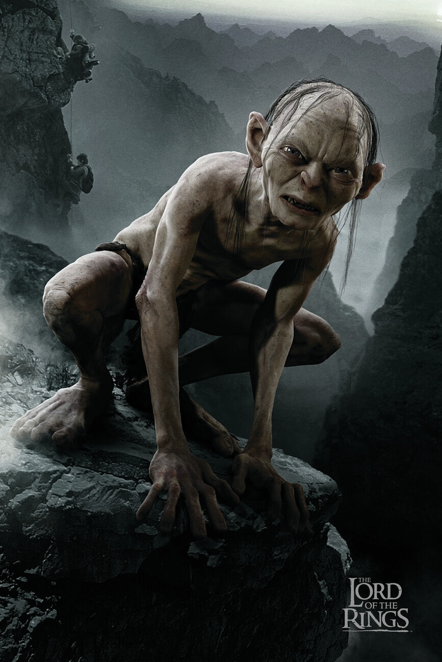 The Lord of the Rings Gollum sticker A5 size 5.8 x 8.3 inches GAME POSTER  PS4