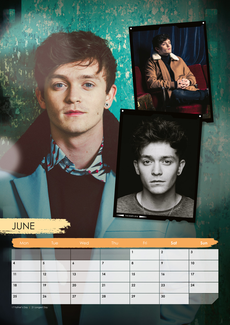 The Vamps 2022 Calendar June Calendar 2022