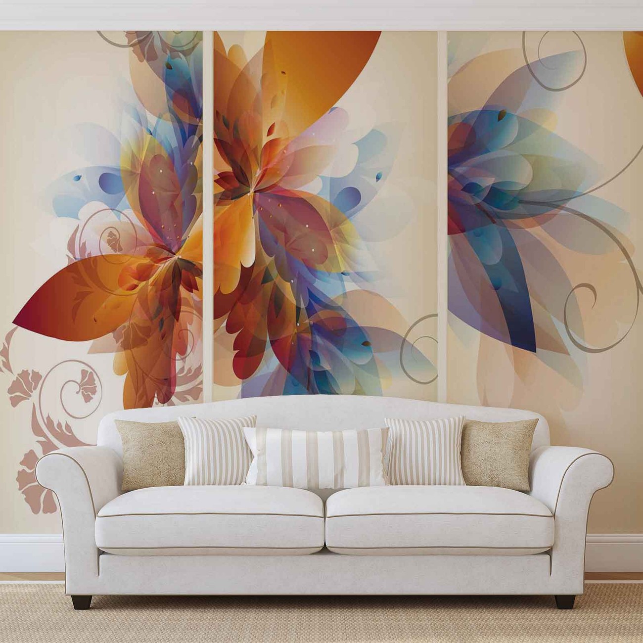 Abstract flower Wall Paper Mural Buy at UKposters