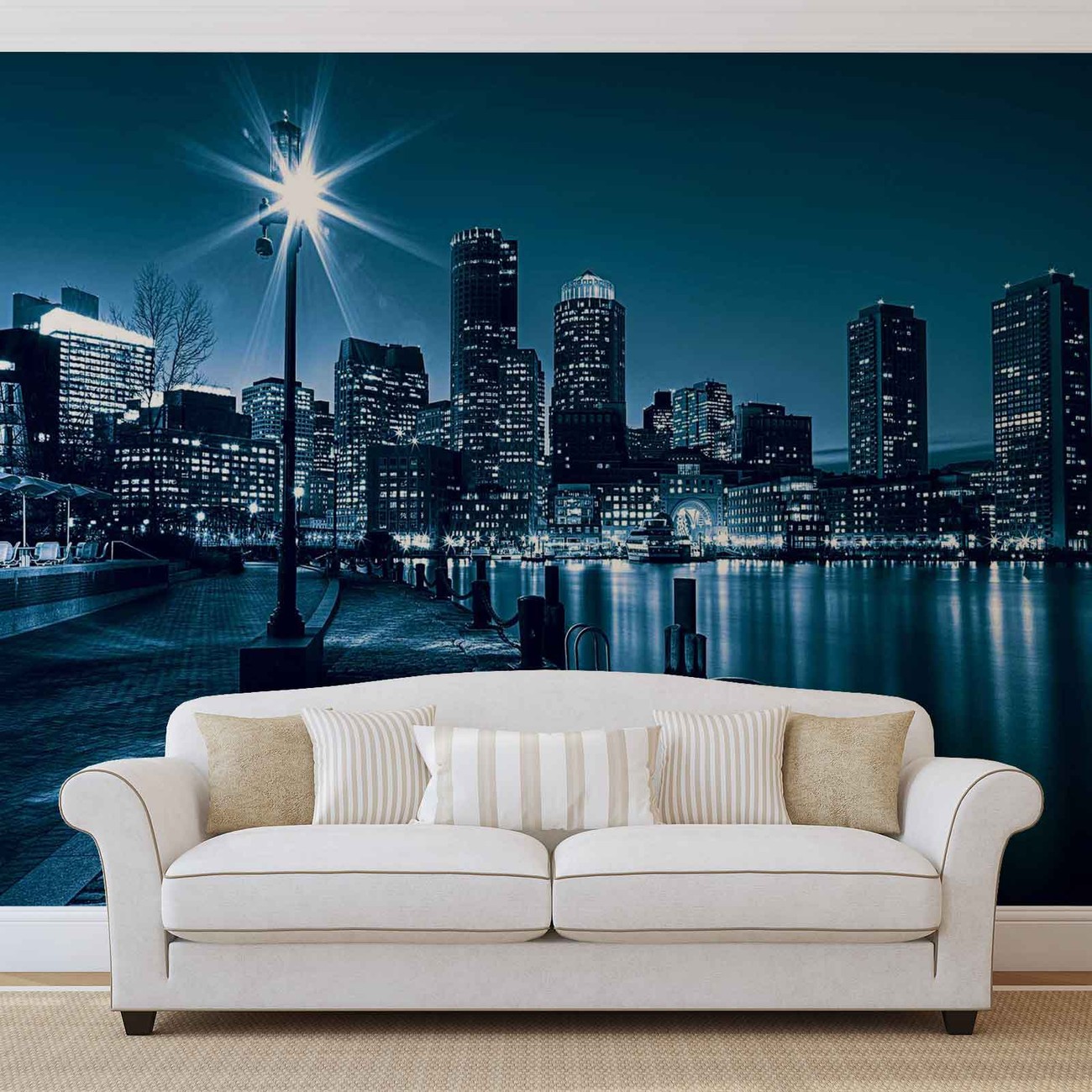 City Boston Skyline Wall Paper Mural Buy At Abposters Com