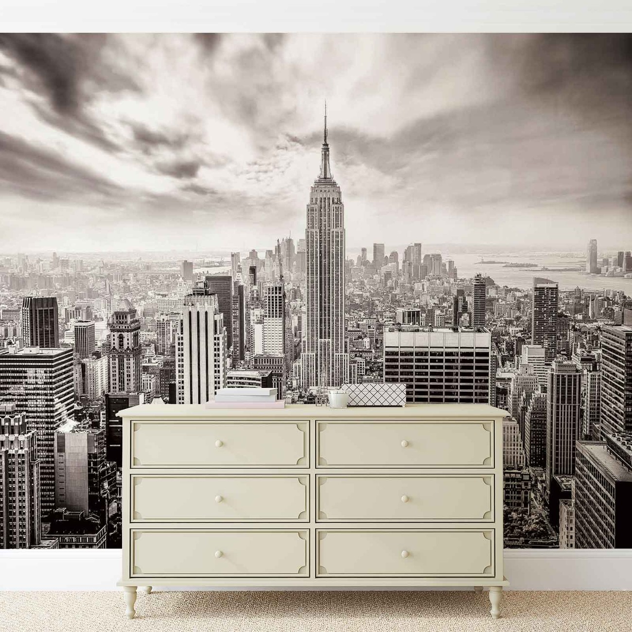 City Skyline Empire State New York Wall Paper Mural Buy at EuroPosters