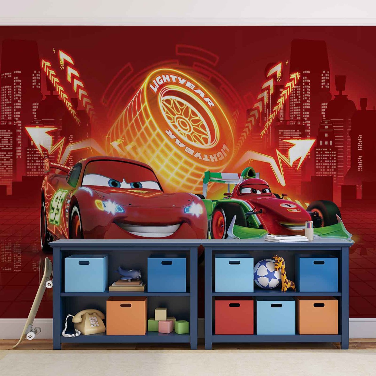 100x72inch+Wall+Mural+Photo+Wallpaper+Lightning+McQueen+Disney+