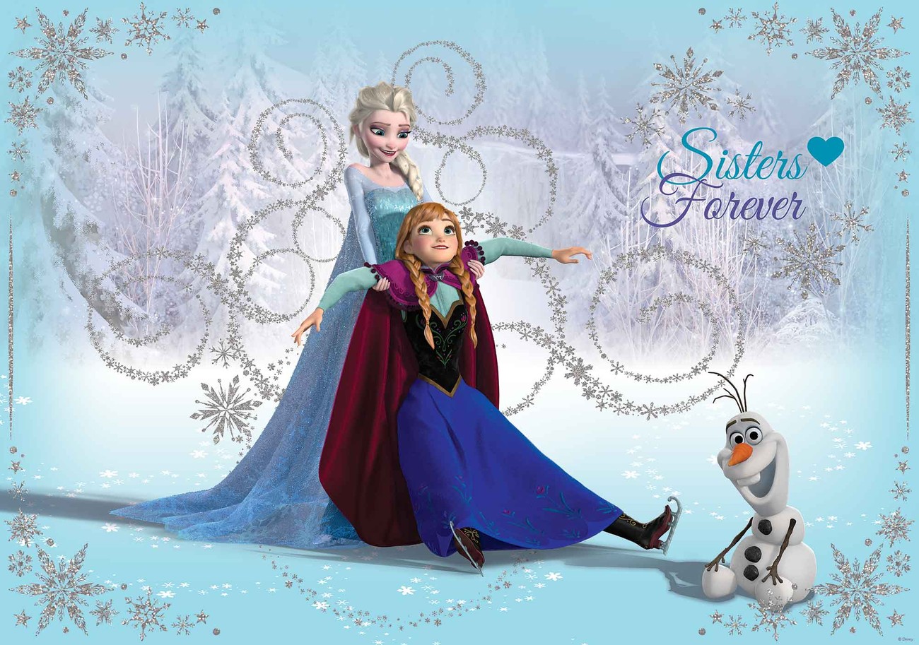 Disney Frozen Elsa Anna Olaf Wall Paper Mural  Buy at 