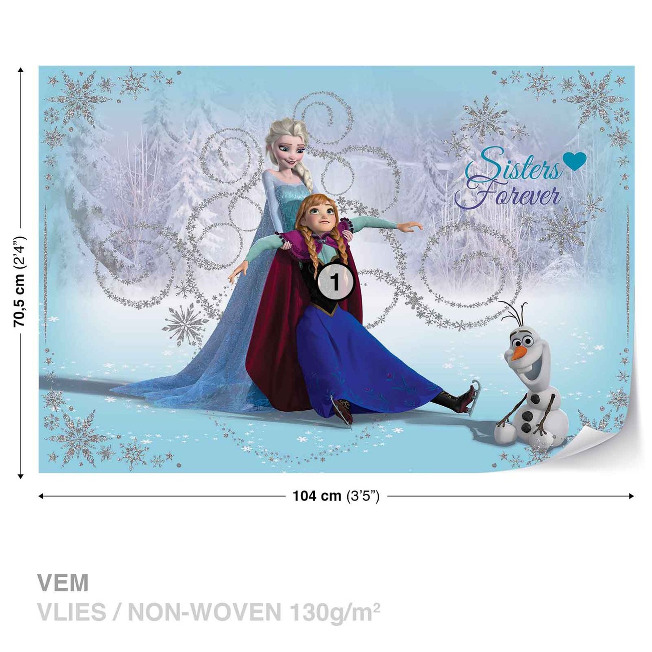 Doctor en Filosofía Atrevimiento A nueve Disney Frozen Elsa Anna Olaf Wall Paper Mural | Buy at EuroPosters