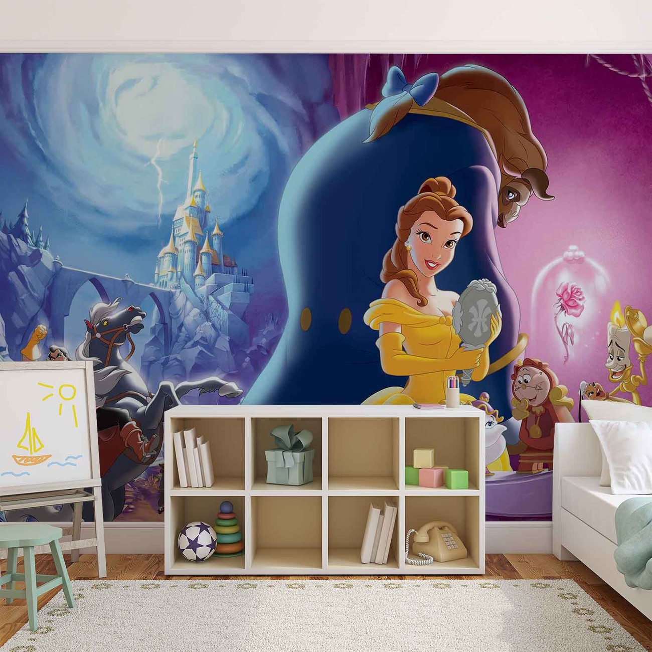 Disney Princesses Belle Beauty Beast Wall Paper Mural