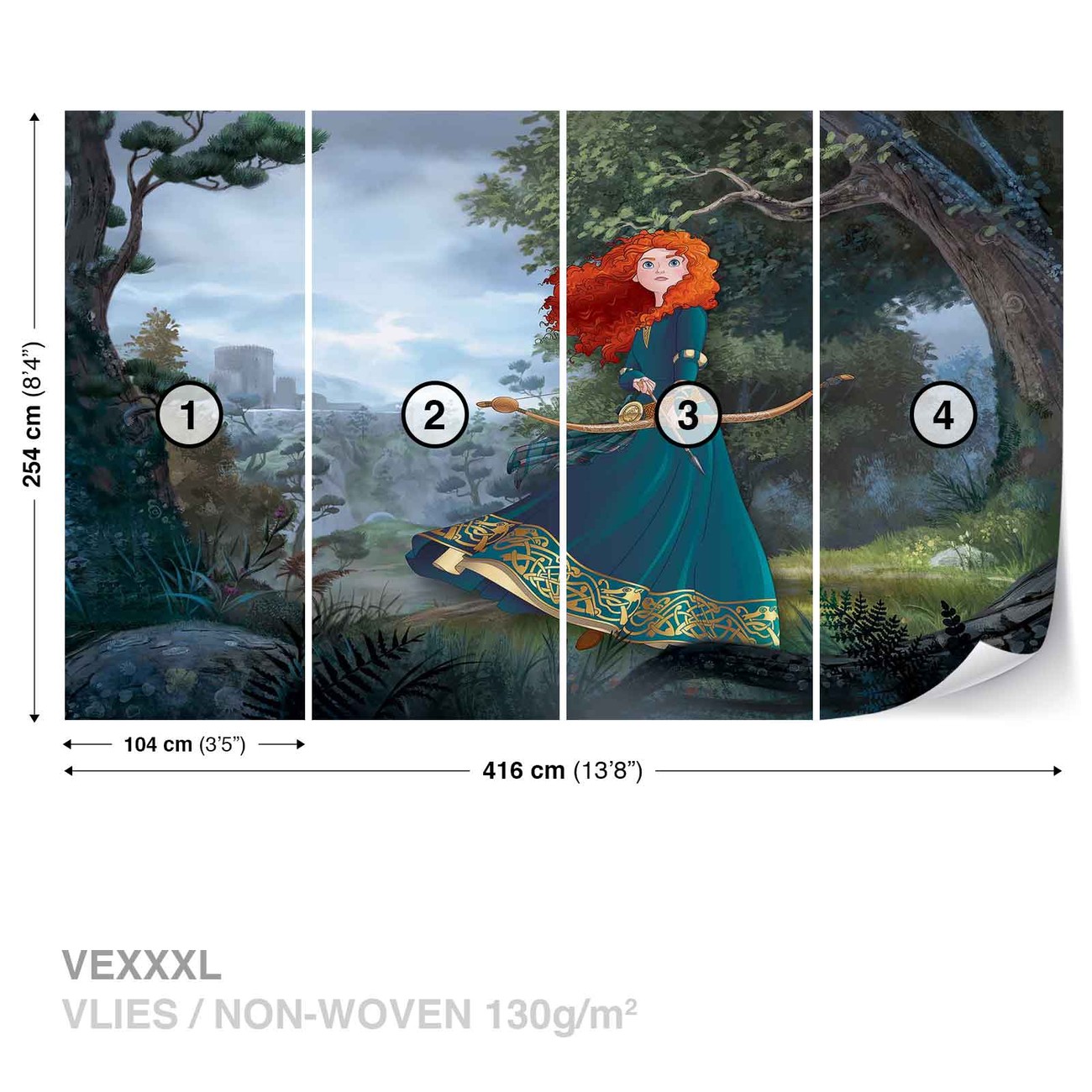 Disney Princesses Merida Brave Wall Paper Mural | Buy at EuroPosters