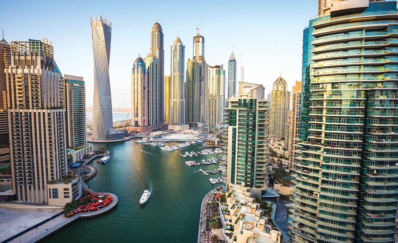 Dubai City Skyline Marina Wall Paper Mural Buy At Europosters