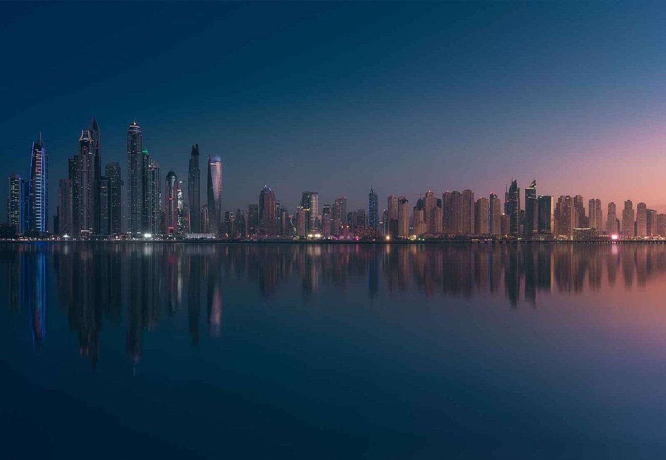 Dubai Marina Skyline Wall Paper Mural Buy At Europosters