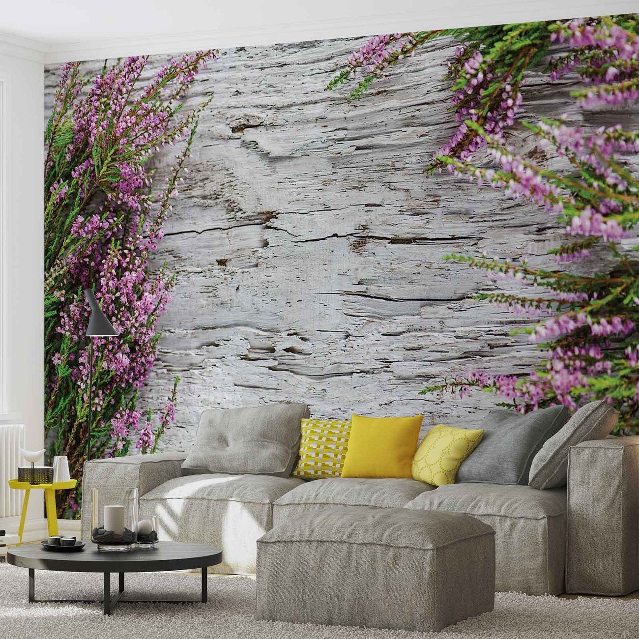 Flowers Wood Wall Paper Mural | Buy at EuroPosters