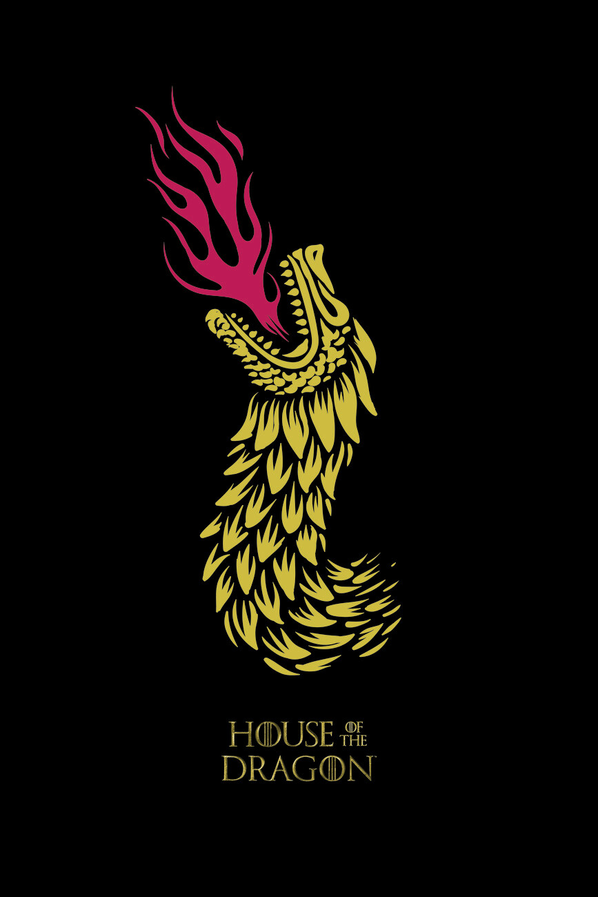 Wall Art Print House of Dragon - Dragon in Fire, Gifts & Merchandise