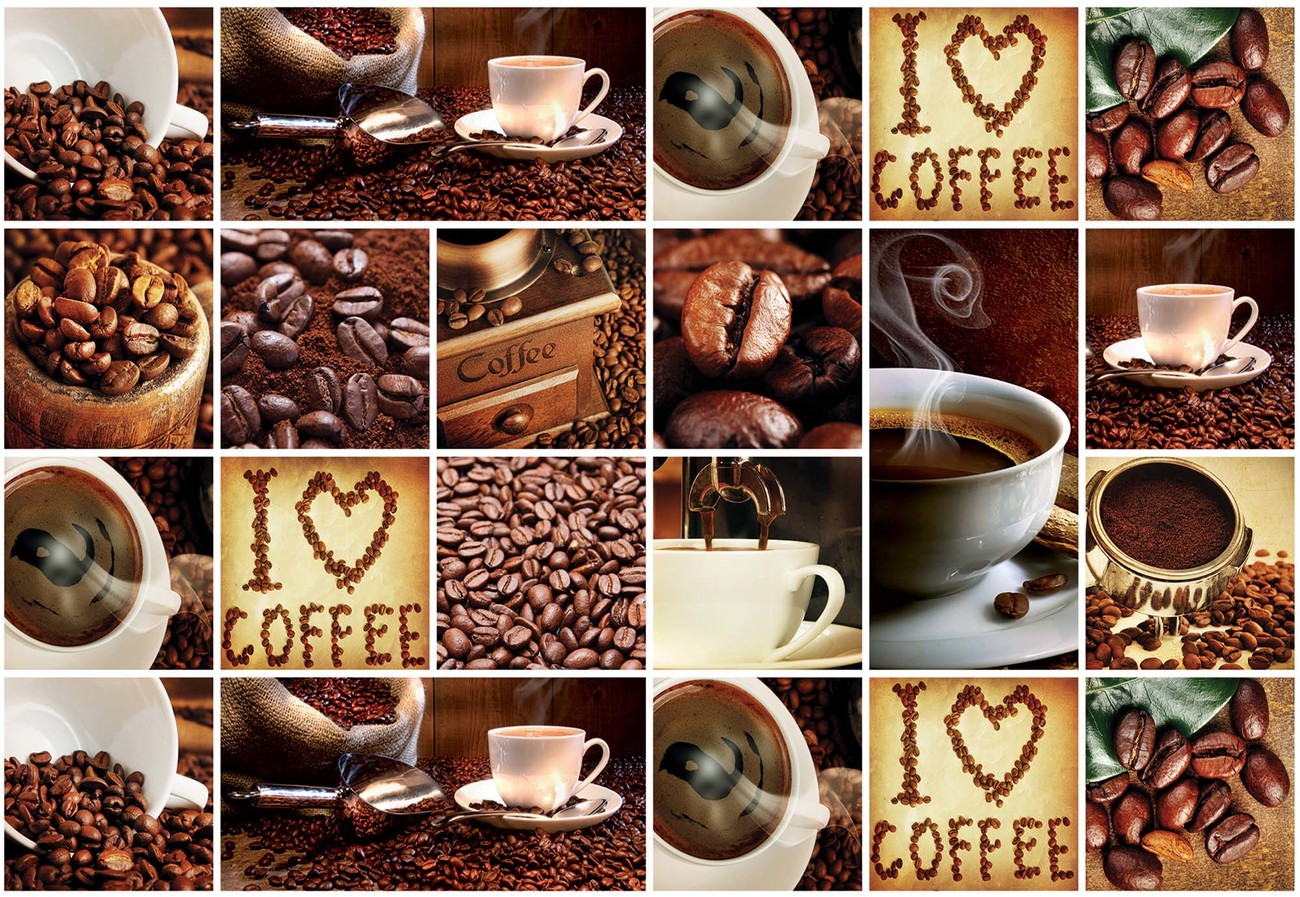 I Love Coffee Squares Wall Paper Mural Buy At Europosters