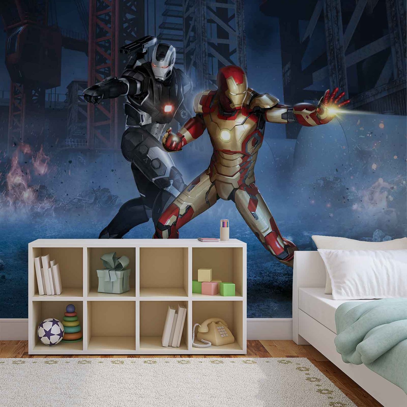 Iron Man EndGame Wall Art Marvel Comics Wall Mural Avengers Wallpaper I Love You 3000 Self Adhesive Wallpaper Peel and Stick Wallpaper X292