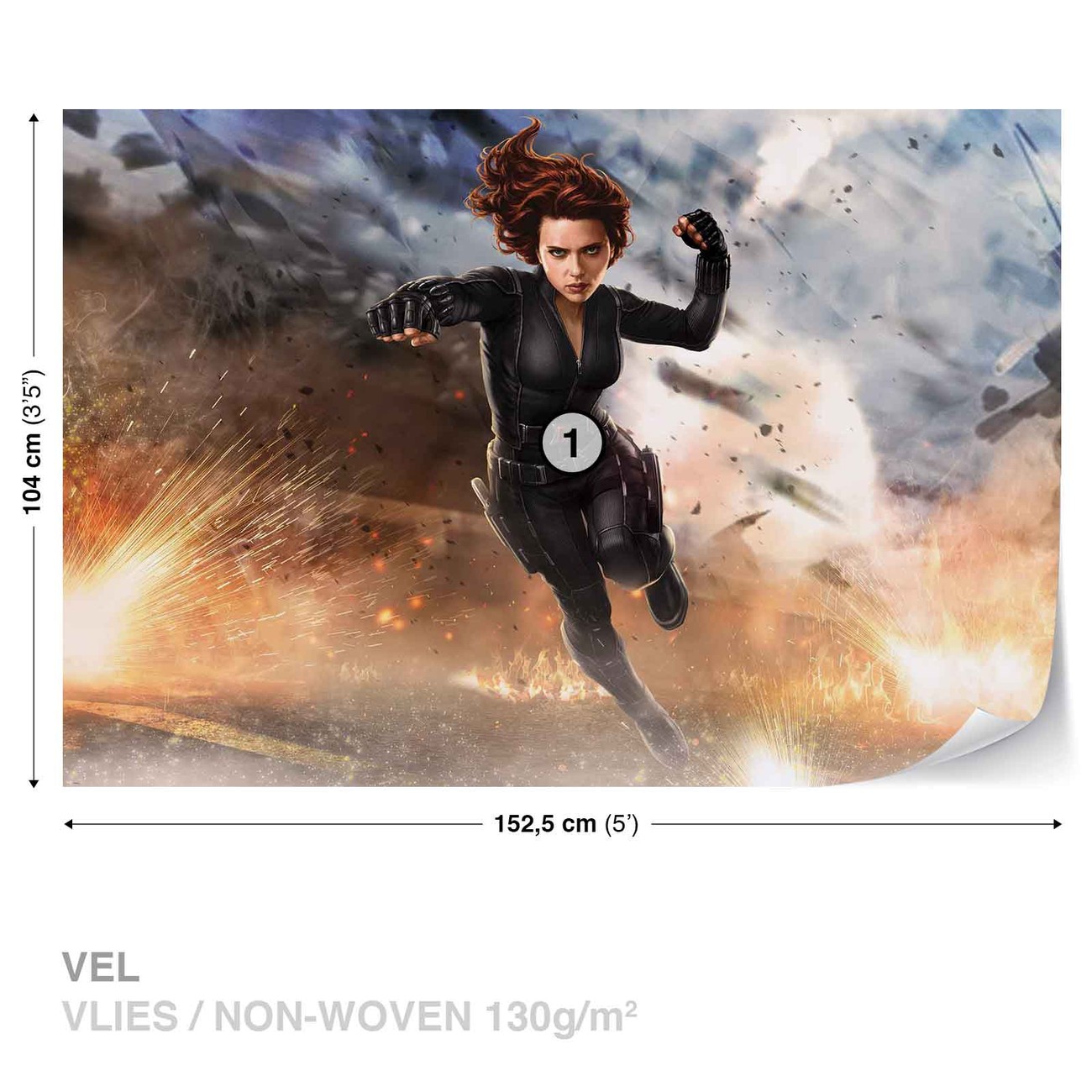 Marvel Avengers Black Widow Wall Paper Mural | Buy at EuroPosters