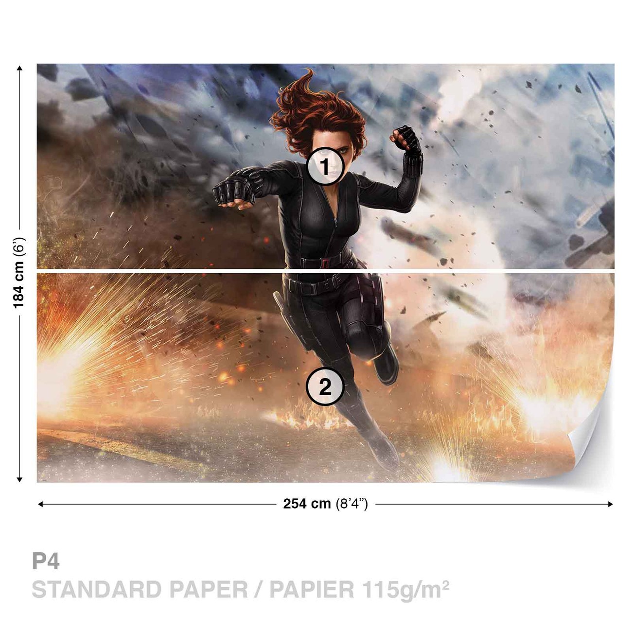 Marvel Avengers Black Widow Wall Paper Mural | Buy at EuroPosters