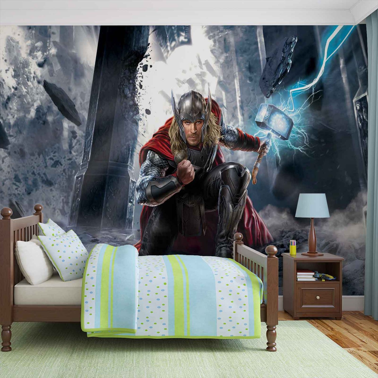 Marvel gift idea photo WALLPAPER 5x2.8m huge wall mural Thor