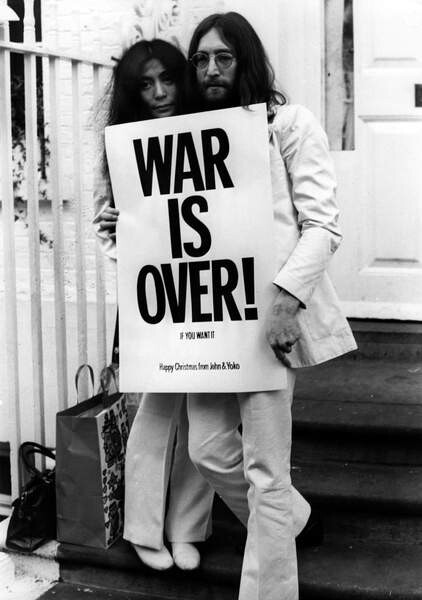 War is Over Art Print, Yoko Ono and John Lennon Print, Iconic War is Over  Print, John Lennon Quote Print, Iconic Art Print 