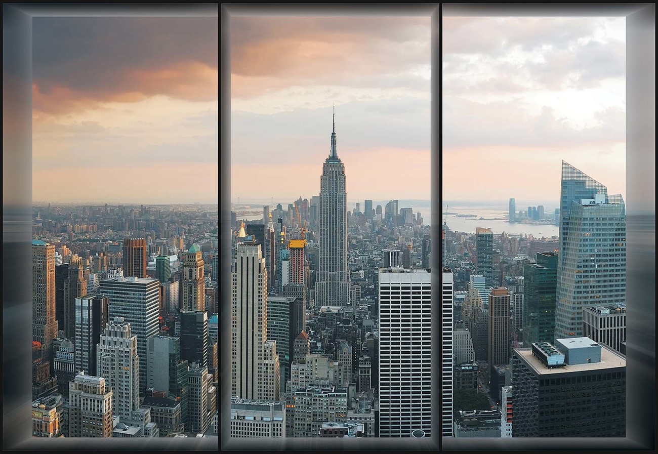 1364 Photo Wall Paper New York Tower Skyline Window View Building Liwwing No