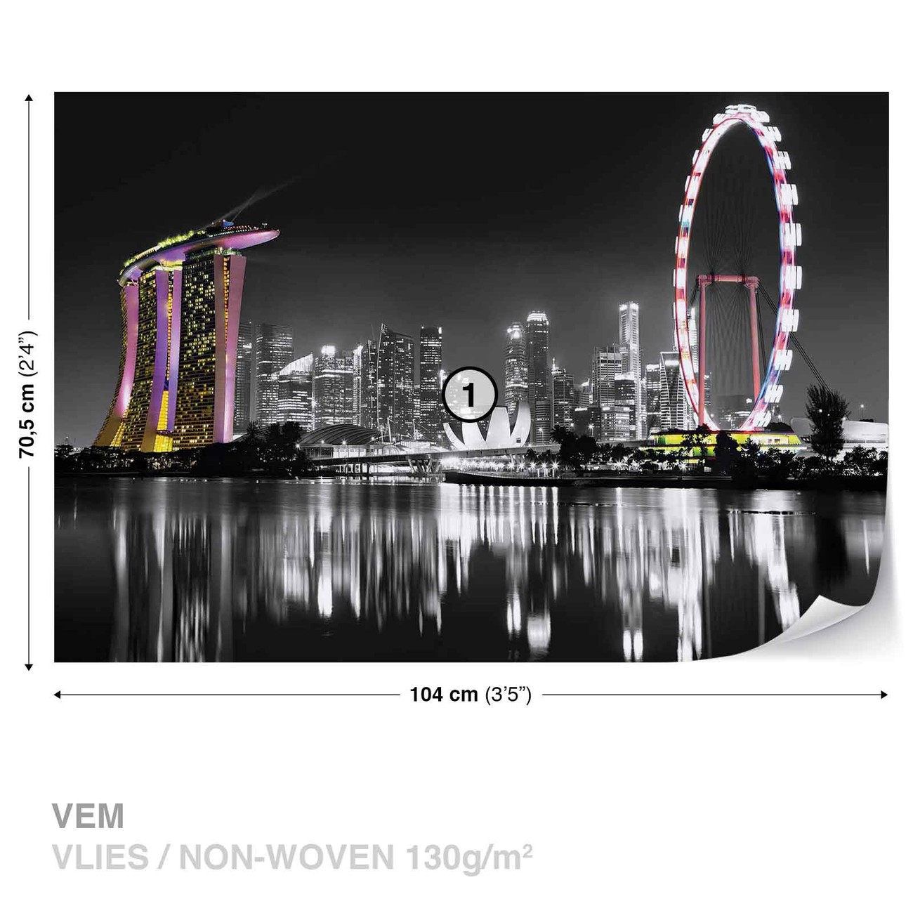 Singapore Skyline Wall Paper Mural Buy At Abposters Com