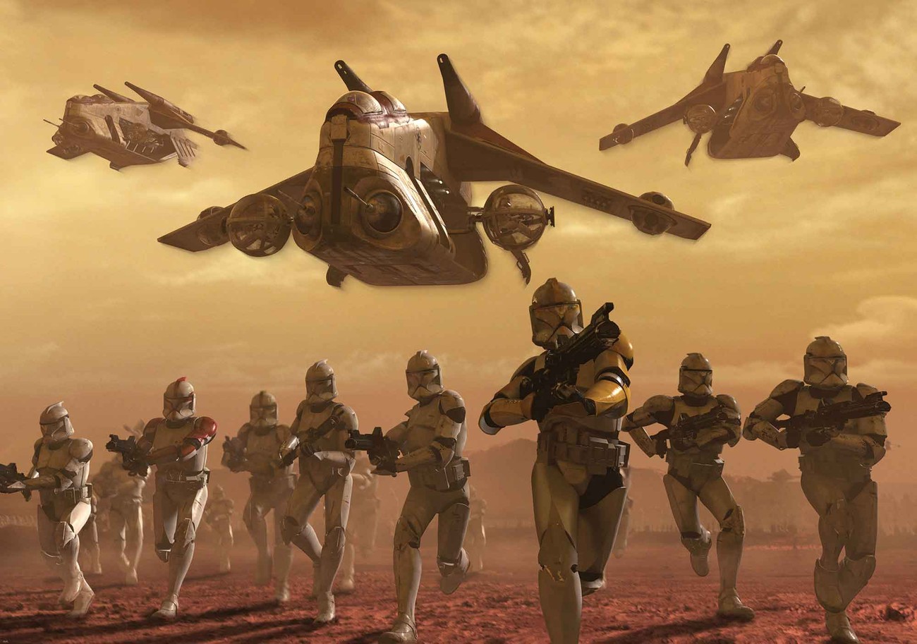 Star Wars Attack Clones Wall Paper Mural | Buy at EuroPosters
