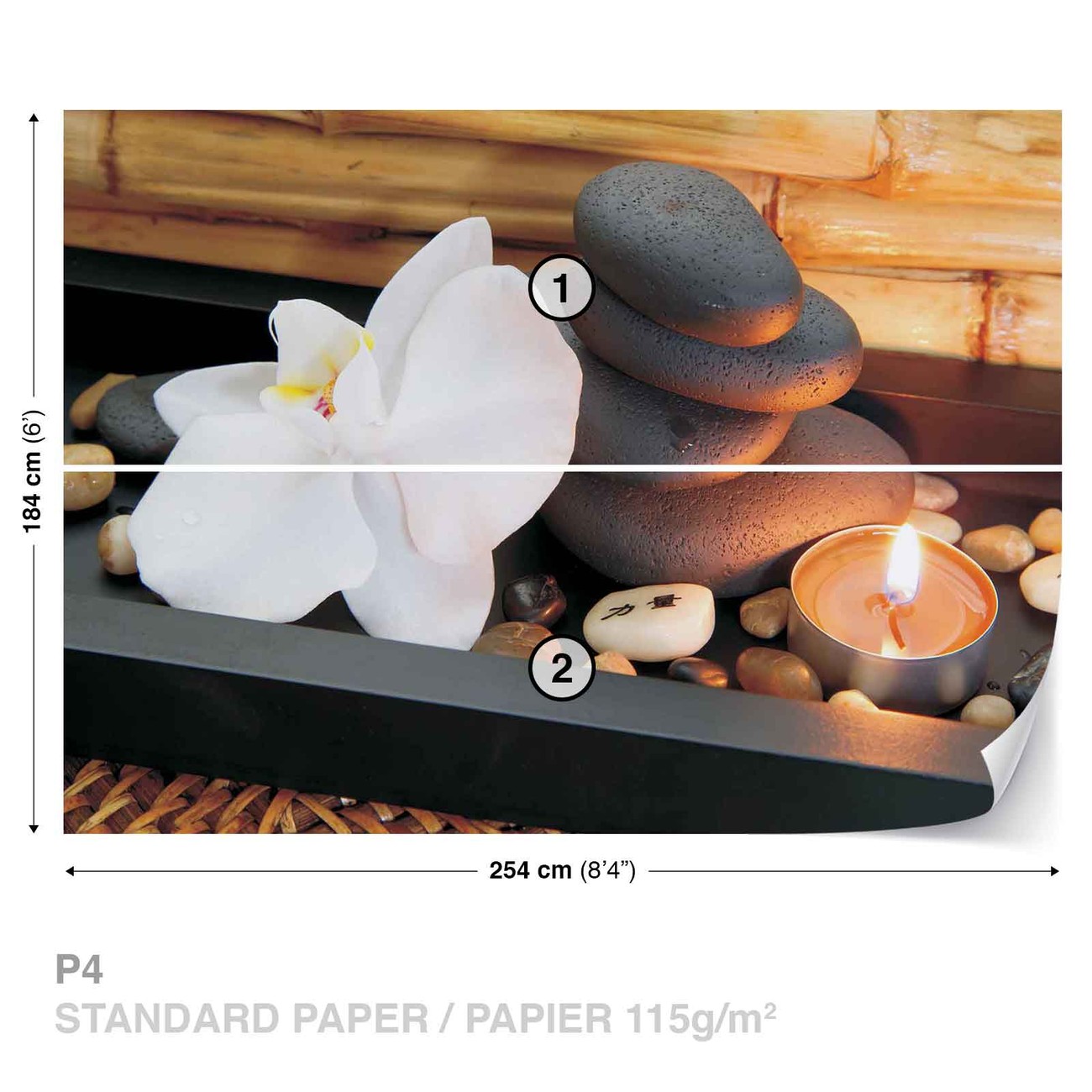 Stone Peaceful Zen Wall Paper Mural Buy at EuroPosters