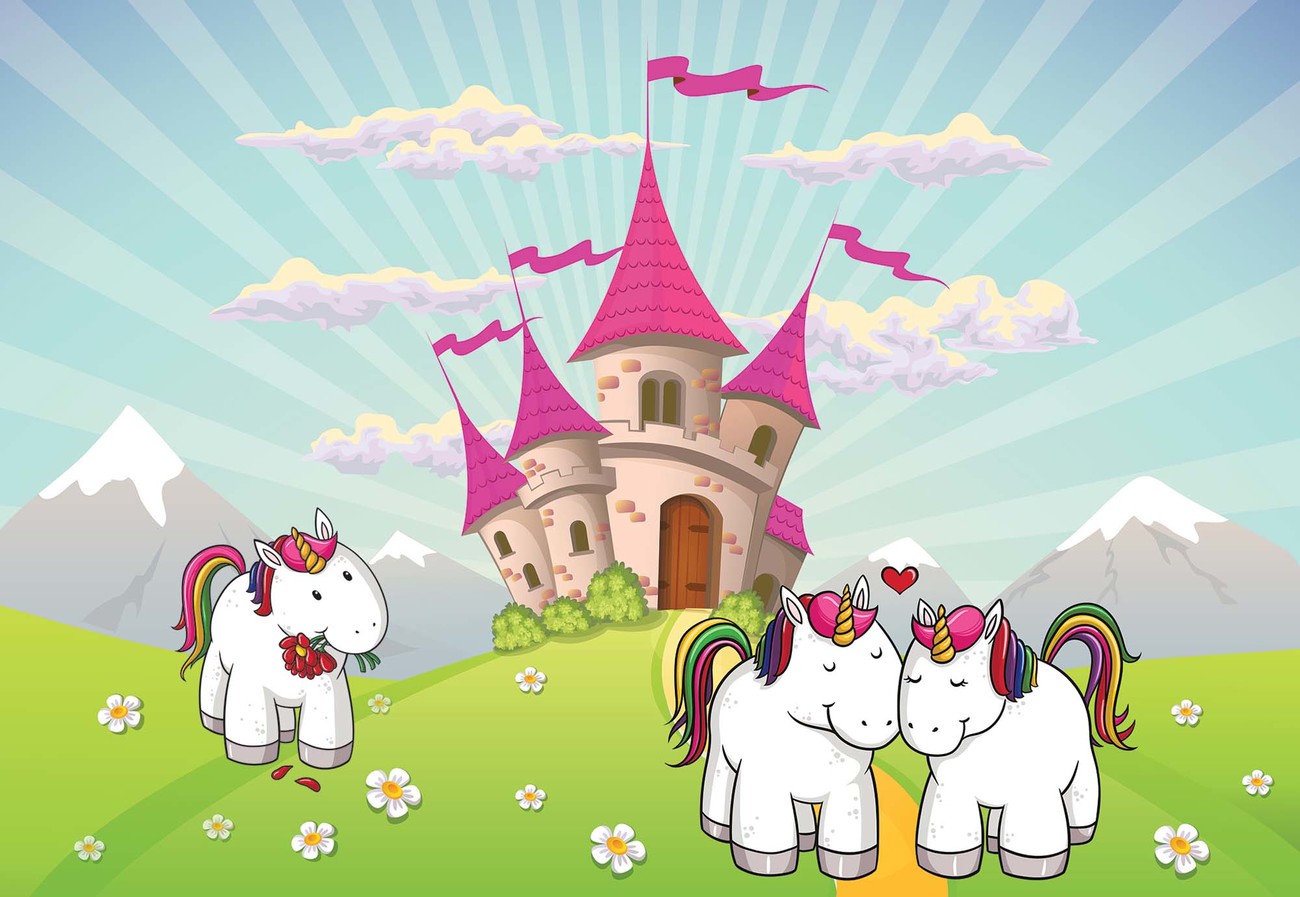 Unicorn Castle Wall Paper Mural Buy At Abposters Com
