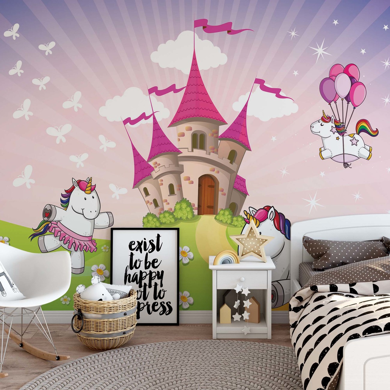 Unicorns And Castles By Albany Lilac Wallpaper 12219