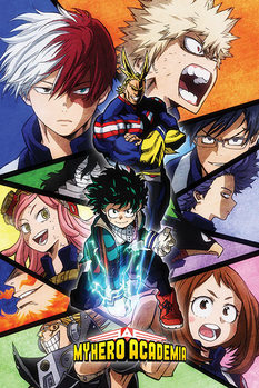 My Hero Academia Characters Mosaic Poster All Posters In One Place 3 1 Free