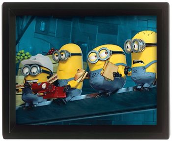 Itse ilkimys (Despicable Me) - Minions On A Skyscraper 3D kehystetty juliste