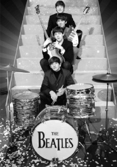 3D poster Beatles - on stage