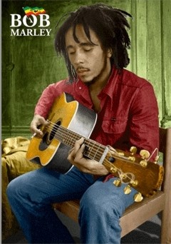 3D poster Bob Marley - guitar