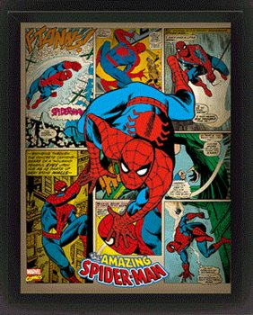 3D Poster Marvel Retro - Spider-man