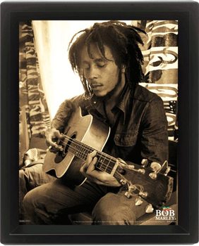 BOB MARLEY - sitting 3D Постер в Рамка