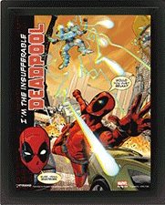 Deadpool - Attack 3D Постер в Рамка