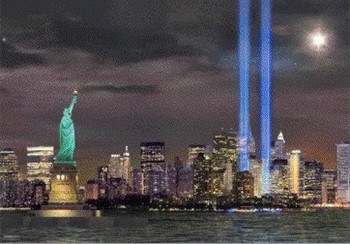 3D Αφίσα 9/11 Skyline with tower