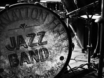 A base drums pinted front for the preservation hall sites silent Reproduction d'art