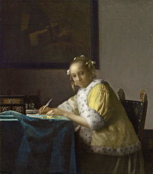 Αυτοκόλλητο A Lady Writing, c. 1665